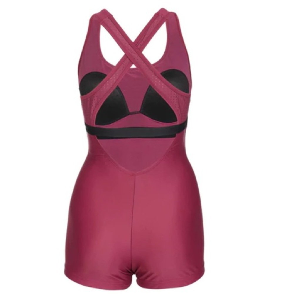 Nike Essential Crossback Unitard Legsuit Sporty Swimsuit NWT - Picture 11 of 14